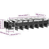  Vrtna jedilna garnitura 17-delna z blazinami bež poli ratan, (21145881) | Shoptok.si
