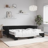  Dnevni krevet na razvlačenje crni 90 x 200 cm baršunasti | shoptok.hr