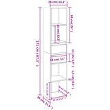 Ormarić za knjige boja betona 36x30x171 cm konstruirano drvo | shoptok.hr