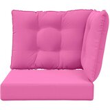  Jastuk za vanjsku sofU 3 pcs Ružičasta Poliester - Ružičasta 60 x 60 cm 1x sjedalo +1x naslon +1x bočna strana (2D s bartagom) | shoptok.hr