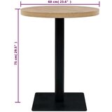  Stol za bistro od MDF-a i čelika 60 x 75 cm boja hrasta | shoptok.hr