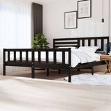  Za krevet od masivnog drva crni 200 x 200 cm Cijene