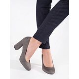 SEASTAR Suede gray pumps on a heel | Shoptok.si