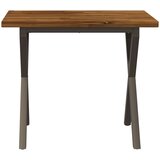  90 x 55 x 75 cm Čvrsto drvo akacije Prirodna i kava Pravokutni | shoptok.hr
