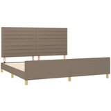  Za krevet s uzglavljem smeđesivi 200 x 200 cm od tkanine | shoptok.hr