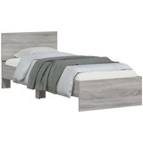  Okvir za krevet s uzglavljem siva boja hrasta 90x190 cm drveni | shoptok.hr