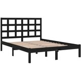  Okvir za krevet od masivnog drva crni 140 x 190 cm | shoptok.hr