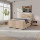 MID.YOU POSTELJA BOXSPRING 140 cm x 200 cm , les, kovina, umetna masa, tekstil naravne barve | Shoptok.si