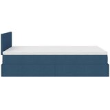  Otomanski okvir kreveta s madraca plavi 120x190 cm od tkanine | shoptok.hr
