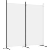 Maison Chic Paravan - Zaslon - Pregrada 2-delni bel 175x180 cm blago, (21673993) | Shoptok.si