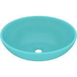 Maison Chic Razkošen Umivalnik - Kopalna umivalnik - Lavabo ovalen mat svetlo zelen 40x33 cm keramičen, (21684955) | Shoptok.si