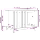  Pasja hiša Voskast rjav 100 x 70 x 70 cm Masivno borovo les, (5000123072) | Shoptok.si