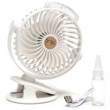 Aigostar Punjivi stoni ventilator sa stezaljkom 2W/5V 2400mAh USB beo | Eponuda.com