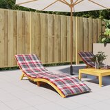  Jastuk za ležaljku crveni karirani 200x70x3 cm tkanina Oxford | shoptok.hr