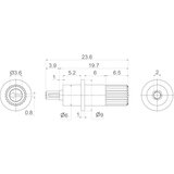  osovina za trimer pot. acp hexa 20mm crna | Eponuda.com