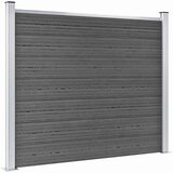  Set panela za ogradu WPC 699 x 146 cm crni | shoptok.hr