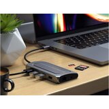 Satechi Aluminium USB4 Multiport Adapter 8K HDMI, 1x8K HDMI/30Hz, USB-C PD 100W, Ethernet, 2xUSB-A 3.2, 1xUSB-A 2.0, mikrofon | Shoptok.si