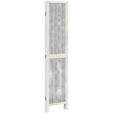  Sobna pregrada s 4 panela bijela od masivnog drva paulovnije 40 x 180 cm | shoptok.hr