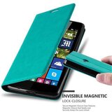 Cadorabo Ohišje, združljivo z Nokia Lumia 540 v bencinsko turkizna - Zaščitni ovitek z magnetnim zapiranjem, stoječo funkcijo in režo za kartice, (20558008) | Shoptok.si