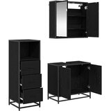  Set namještaja za kupaonicu 3 kom. Crni hrast 65 x 33 x 60 cm | shoptok.hr
