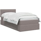  Krevet s madracem i skladištem Sivosmeđa 100 x 200 cm Baršun | shoptok.hr