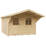 KIEHNHOLZ Vrtna kućica Helsinki 4 (Vanjska dimenzija uklj. krovni prevjes (Š x D): 340 x 443 cm, Drvo, Natur) | shoptok.hr
