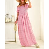 Resti Pink women's patterned midi dress - Clothing | Shoptok.si