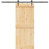 vidaXL Klizna vrata s priborom za montažu 85 x 210 cm masivna borovina | shoptok.hr