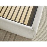 Bobochic Paris Bež oblazinjena zakonska postelja s prostorom za shranjevanje/brez vzglavja z letvenim dnom 160x200 cm Inera – | Shoptok.si