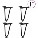 vidaXL Noge za mizo za lase 4 kosi črna 20 cm trdno jeklo | Shoptok.si