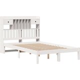  Krevet s regalom z knjige bez madraca bijeli 135x190cm borovina | shoptok.hr