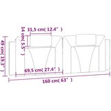 vidaXL Vzglavna stranica črna 160 cm umetno usnje | Shoptok.si