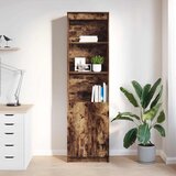  Visoka komoda dimljeni hrast 50x35x180 cm konstruiranog drva | shoptok.hr