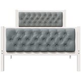  Krevetna konstrukcija s uzglavljem Svijetlo siva 100 x 200 cm Bijela | Shoptok.si