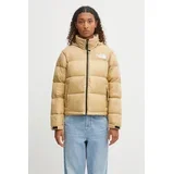 Pernata jakna 1996 Retro Nuptse boja: bež, za zimu, NF0A3XEOGM31