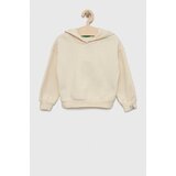 United Colors Of Benetton Otroška mikica bež barva, s kapuco | Shoptok.si