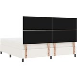 Box spring krevet s uzglavljem Krema i bijela 200 x 200 cm | shoptok.hr