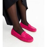 Gemre Dark Pink Suede Loafers Nafisah | ePonuda.com