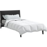 vidaXL Zimska posteljnina Bela 135 x 220 cm 105gsm breskov poliester | Shoptok.si