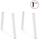  Noge za jedilno mizo v obliki črke V, 2 kosa, bele barve, 100 x (72-73,3) cm, jeklo, (22123516) | Shoptok.si