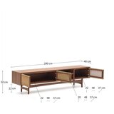 Kave Home Smeđa TV komoda u dekoru oraha 200x50 cm Elan – | shoptok.hr