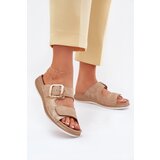 Inblu Women's Slippers With Buckle And Velcro Beige | shoptok.hr