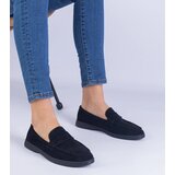 Gemre Black classic perforated eco-suede loafers Sargossi | Shoptok.si