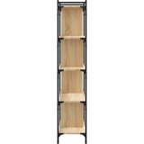  Regal za knjige s 5 razina boja hrasta 76 x 32 x 158 cm drveni | Shoptok.si