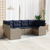  Set sofe 6 kom. Siva [Sintetički]: Poli Ratan | shoptok.hr