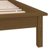  LED okvir kreveta boja meda 90 x 190 cm mali od masivnog drva | shoptok.hr