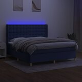 box spring s madracem LED plavi 180x200 cm od tkanine | shoptok.hr