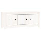 Ormarić za cipele bijeli 110 x 38 x 45,5 cm od masivne borovine | shoptok.hr