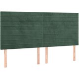  Box spring postelja z vzmetnico LED tem. zelena 200x200cm žamet, (20899411) | Shoptok.si