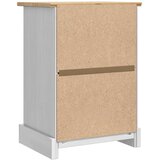  Nočna omarica Bela 45 x 35 x 64 cm Masivno borovo les, (5000107142) | Shoptok.si
